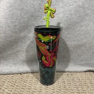 NEW Starbucks 2023 Christmas Ribbon With Silicone Bow‎ Straw Topper Tumbler